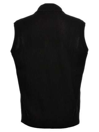 Black Polyamide Sleeveless Jacket