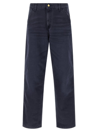 Blue Organic Cotton Casual Pants