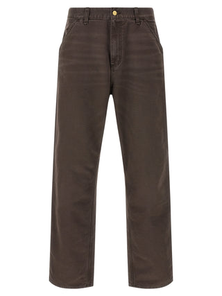 Brown Organic Cotton Casual Pants