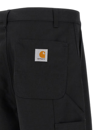 Black Polyester Casual Pants