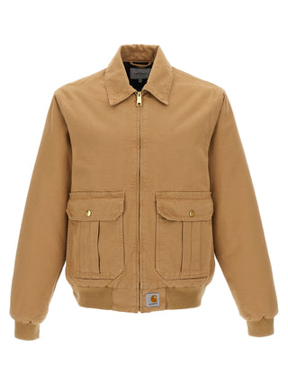 Beige Cotton Full-Length Jacket