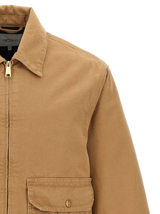 Beige Cotton Full-Length Jacket