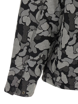 Gray Cotton Full-Length Jacket