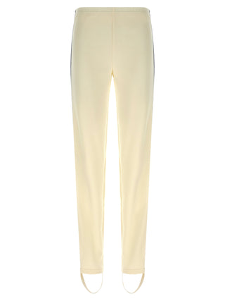 White Polyester Joggers (Workout Pants)