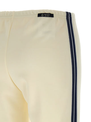 White Polyester Joggers (Workout Pants)