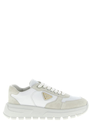White Polyamide Athletic Sneakers