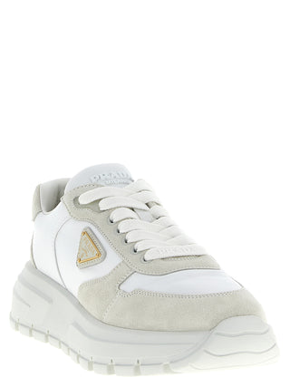 White Polyamide Athletic Sneakers