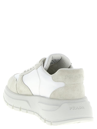 White Polyamide Athletic Sneakers