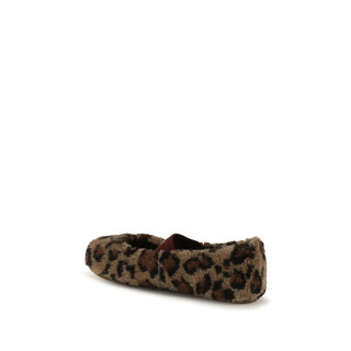 Brown Polyester Ballet Flats