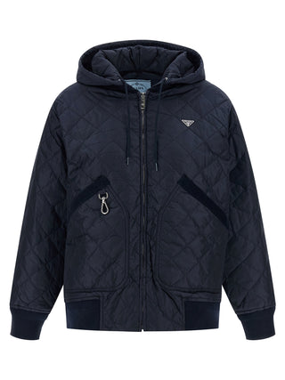 Blue Recycled Polyamide Bomber