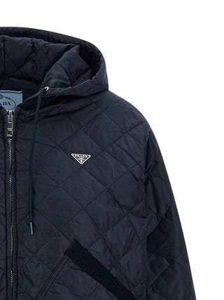 Blue Recycled Polyamide Bomber