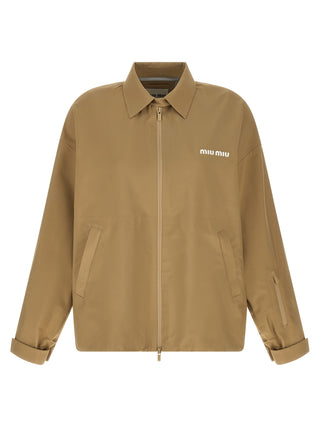 Beige Recycled Polyester Shell Jacket