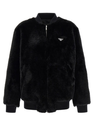 Black Recycled Polyamide Bomber
