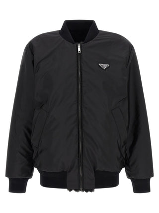 Black Recycled Polyamide Bomber