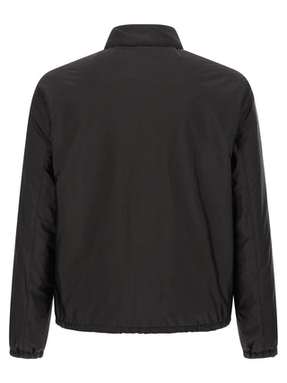 Black Recycled Polyamide Full-Length Jacket