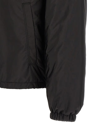 Black Recycled Polyamide Full-Length Jacket
