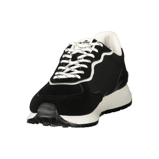 Black Polyester Men's Sneaker