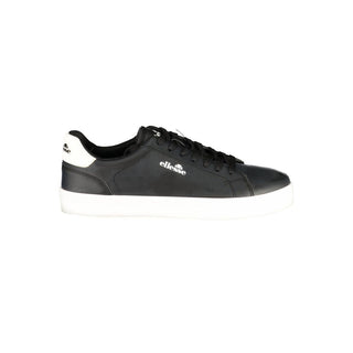 Black Polyester Men's Sneaker