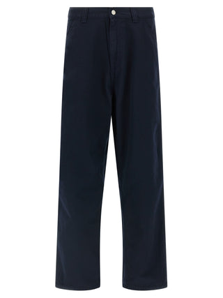 Blue Organic Cotton Casual Pants