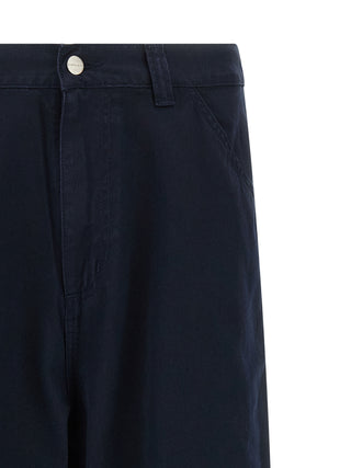 Blue Organic Cotton Casual Pants