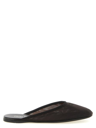 Black Recycled Polyester Flats