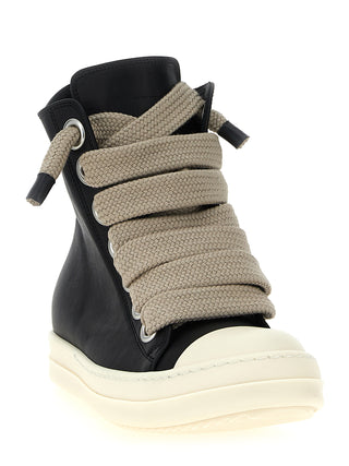 Bicolor Calfskin High Top Sneakers