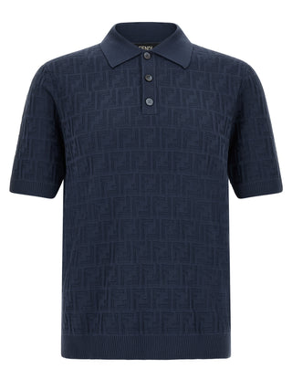 Blue Cotton Polo Shirt