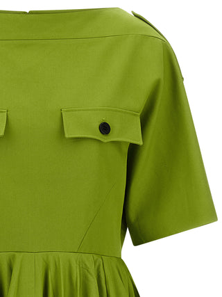 Bicolor Cotton Casual Dress