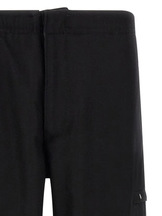 Black Virgin Wool Cargo Pants