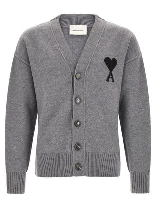 Gray Wool Cardigan