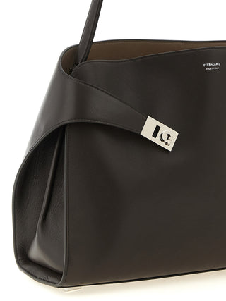 Brown Calfskin Shoulder Bag
