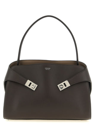 Brown Calfskin Shoulder Bag