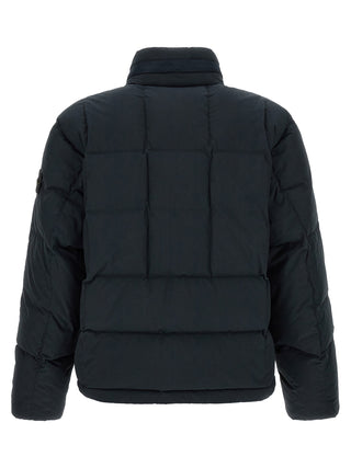 Blue Cotton Full-Length Jacket