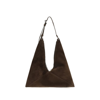 Brown Suede Leather Shoulder Bag