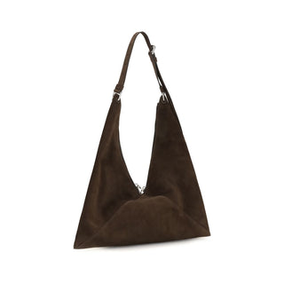 Brown Suede Leather Shoulder Bag