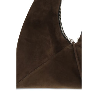 Brown Suede Leather Shoulder Bag