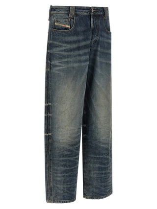 Blue Cotton Relaxed Fit Jeans