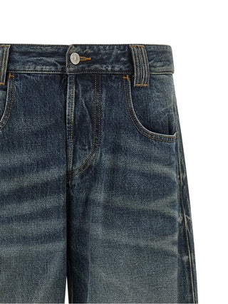 Blue Cotton Relaxed Fit Jeans