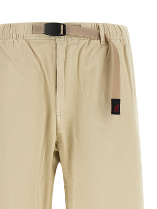Beige Cotton Casual Pants