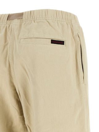 Beige Cotton Casual Pants