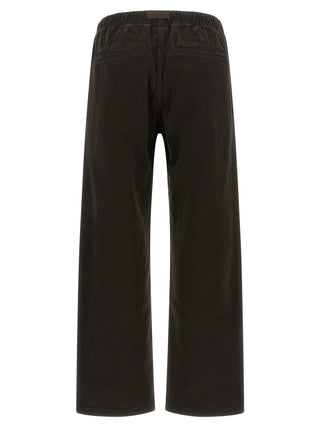 Brown Cotton Casual Pants