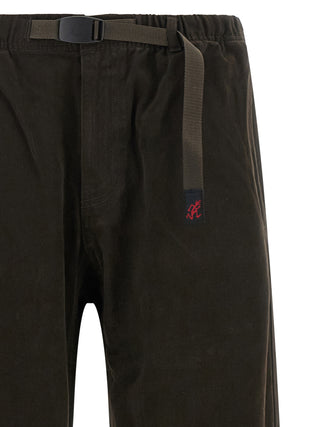 Brown Cotton Casual Pants