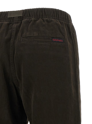 Brown Cotton Casual Pants