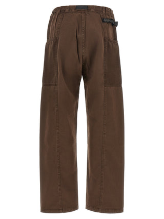 Brown Cotton Casual Pants