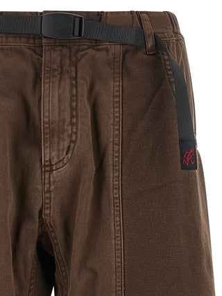 Brown Cotton Casual Pants
