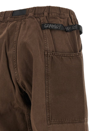 Brown Cotton Casual Pants