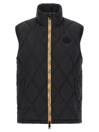 Black Polyamide Sleeveless Jacket