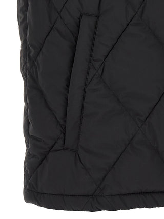 Black Polyamide Sleeveless Jacket