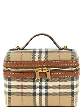 Beige Polyethylene Crossbody Bag