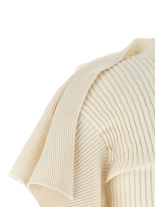 White Polyester Shortsleeve Shirt
